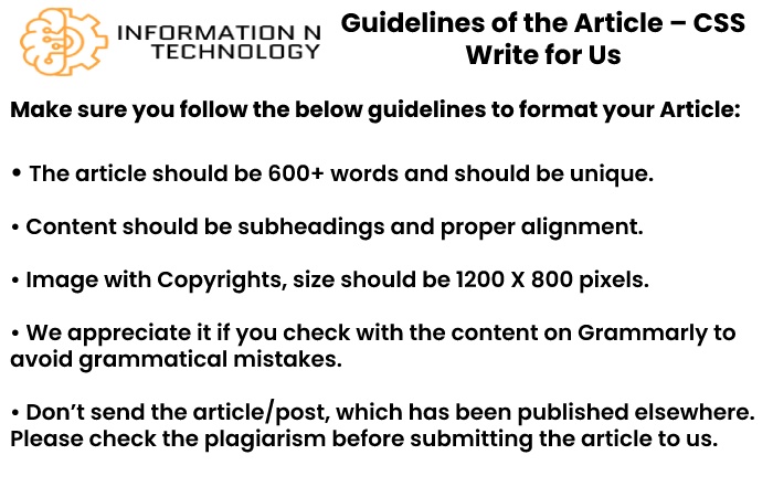 guidelines for the article informationntechnology 