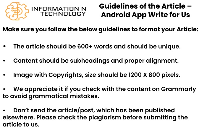 guidelines for the article informationntechnology