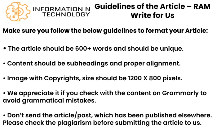 guidelines for the article informationntechnology - RAM Write for Us