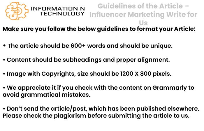 guidelines for the article informationntechnology Influencer Marketing