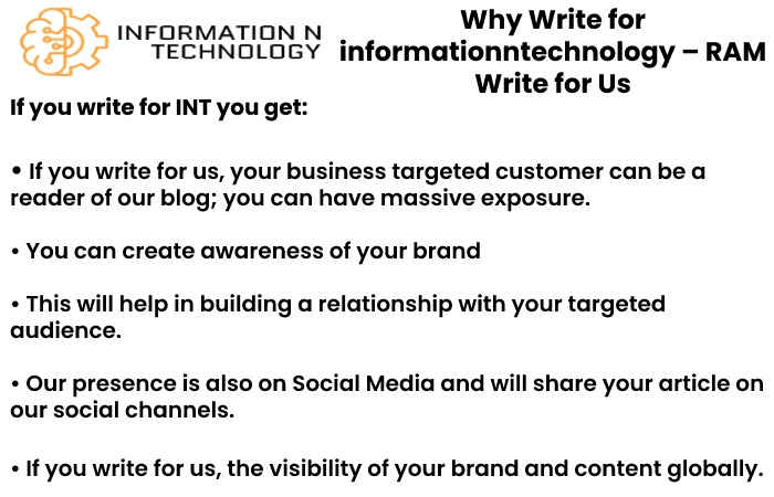 why write for us informationntechnology - RAM Write for Us