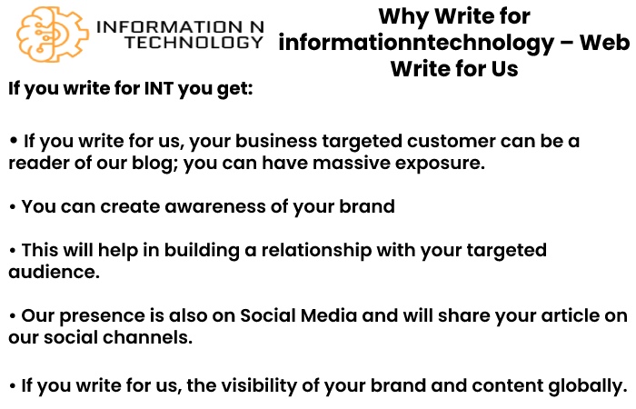 why write for us informationntechnology - Web Write for Us