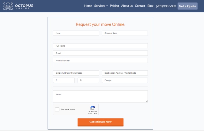 Ask about Octopus Moving company in Boston.