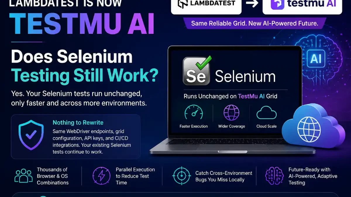 LambdaTest Is Now TestMu AI: What Changes for Selenium Testing?